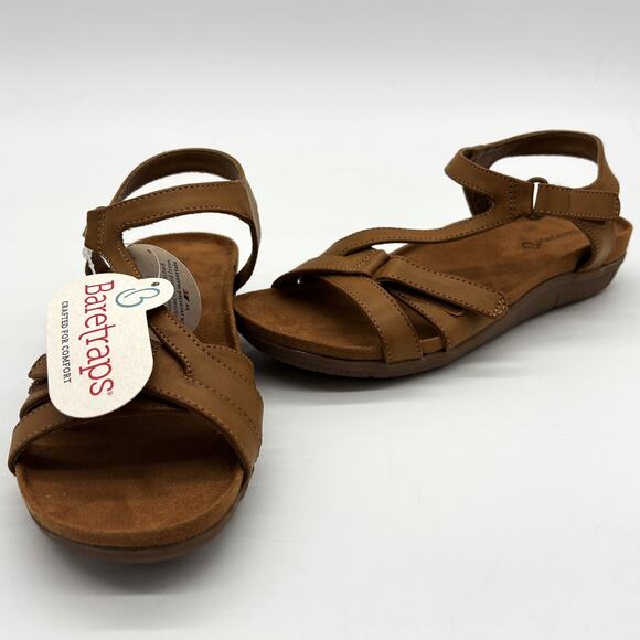 Baretraps Jaxen Sandals Womens 6M Brown Strappy Casual 100% Recycled Outdoors - Picture 1 of 8